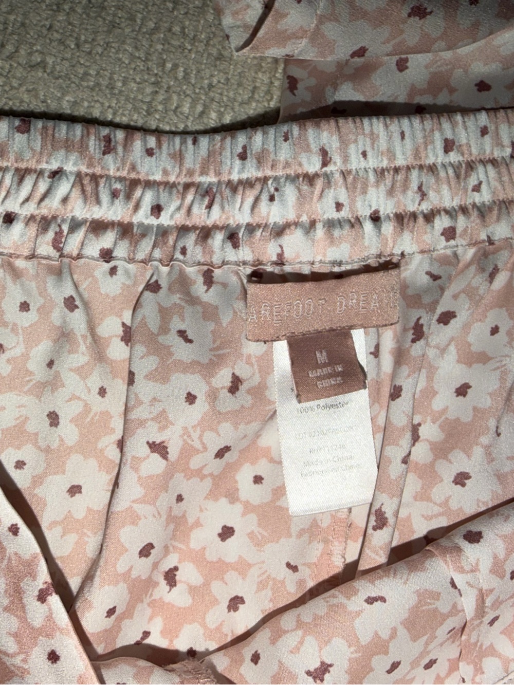 Soft Pink Floral Short Sleep Set - Women's Pajama Top & Shorts - Picture 5 of 5